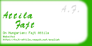 attila fajt business card